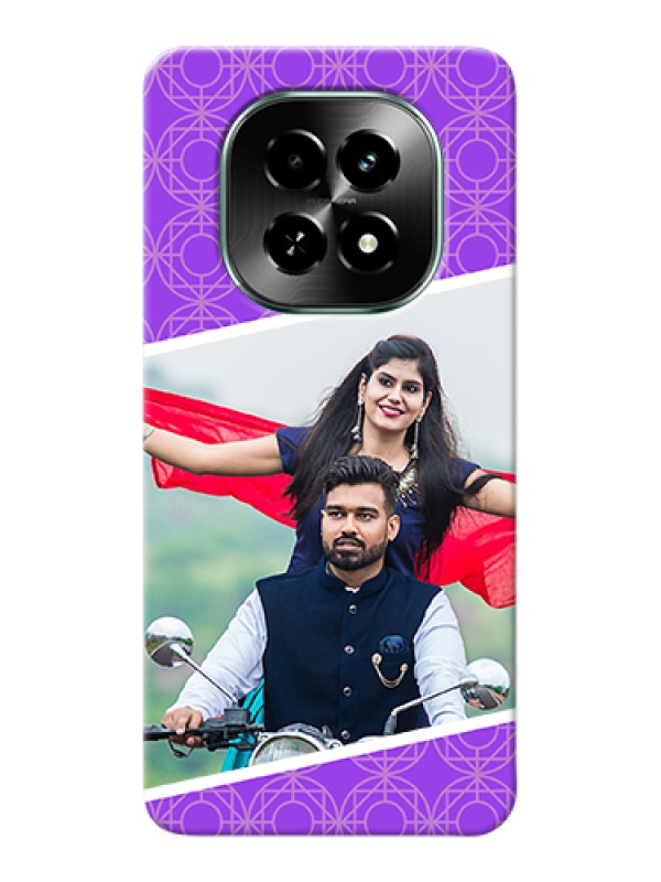 Custom Realme C63 5G Custom Hard Phone Case - Violet Color Pattern Design