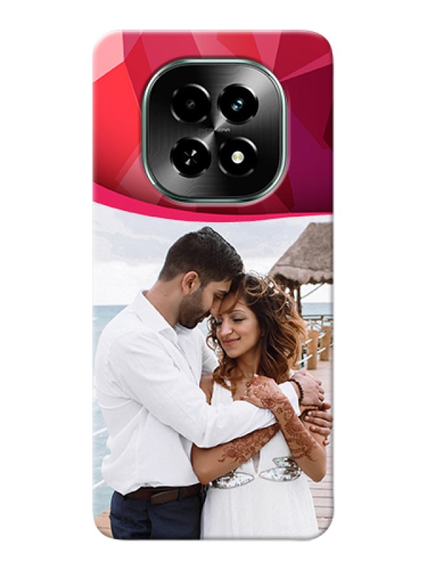 Custom Realme C63 5G Custom Hard Phone Case - Red Abstract Design