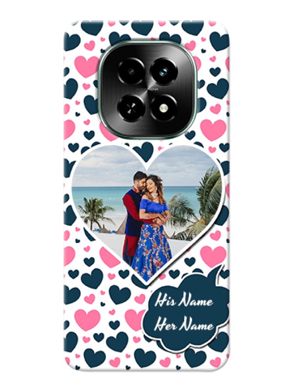 Custom Realme C63 5G Custom Hard Phone Case - Pink & Blue Heart Design