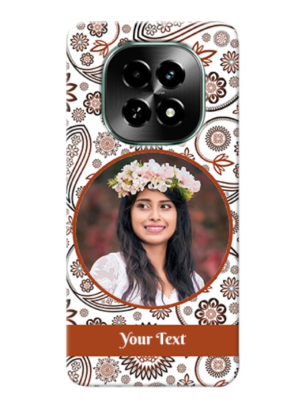 Custom Realme C63 5G Custom Hard Phone Case - Abstract Flower Design