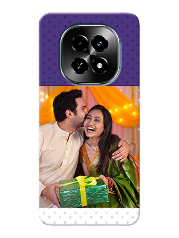 Custom Realme C63 5G Custom Hard Phone Case - Violet Colored Pattern Design