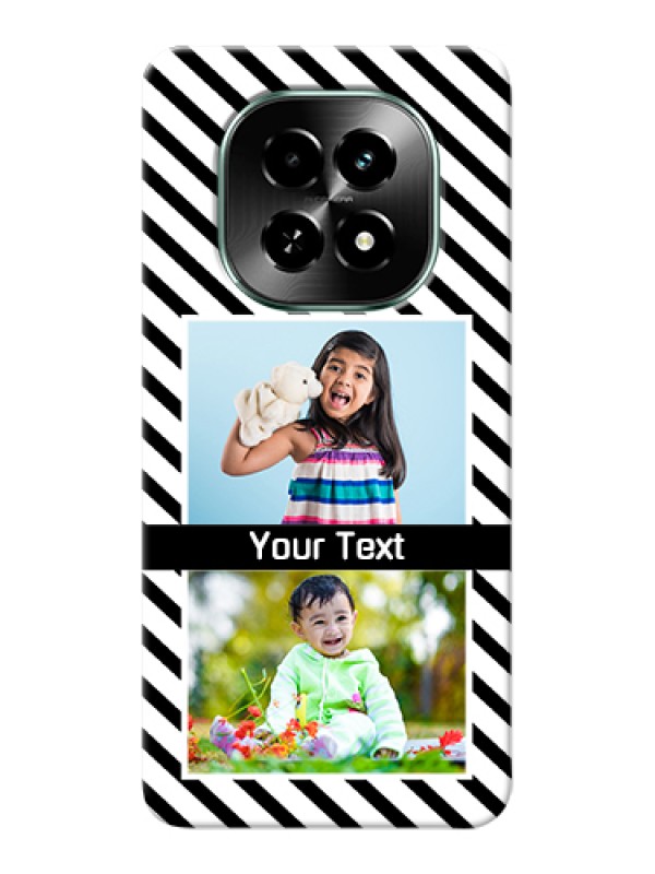 Custom Realme C63 5G Custom Hard Phone Case - Black And White Stripes Design