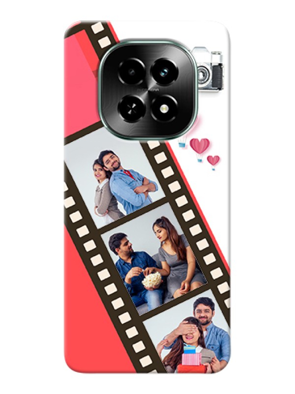 Custom Realme C63 5G Custom Hard Phone Case - 3 Image Holder With Film Reel