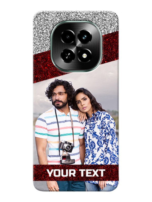 Custom Realme C63 5G Custom Hard Phone Case - Image Holder With Glitter Strip Design