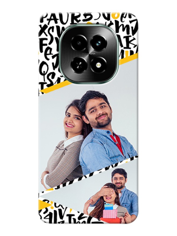 Custom Realme C63 5G Custom Hard Phone Case - Letters Pattern Design