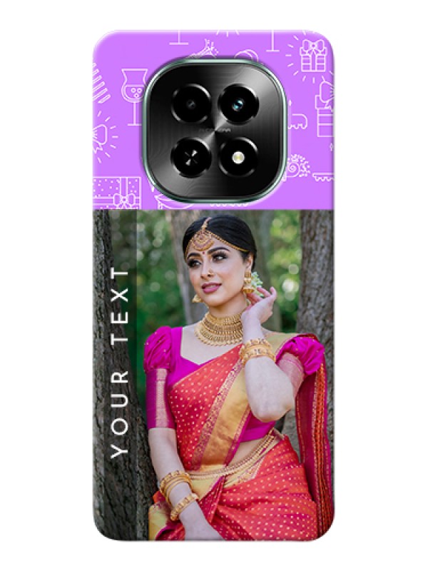 Custom Realme C63 5G Custom Hard Phone Case - Birthday Icons Design