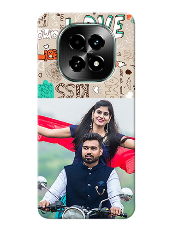 Custom Realme C63 5G Custom Hard Phone Case - Love Doodle Pattern