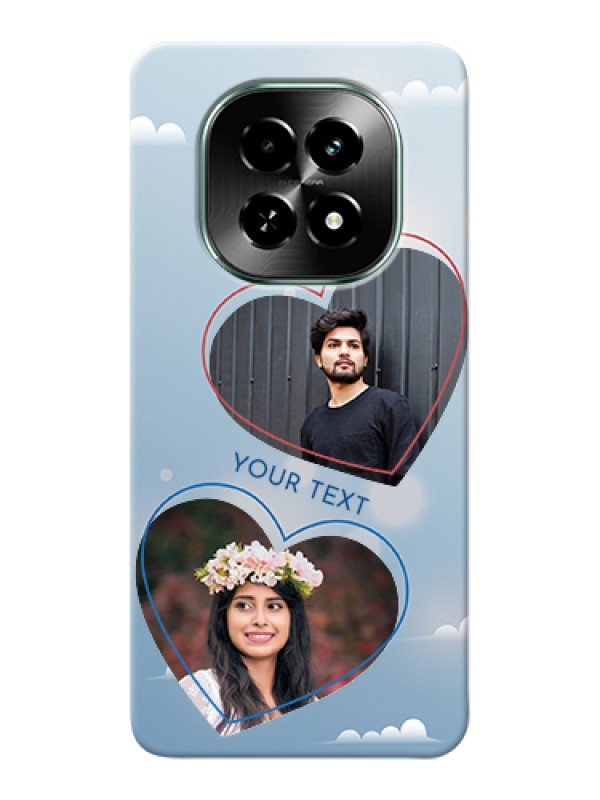 Custom Realme C63 5G Custom Hard Phone Case - Blue Color Couple Design