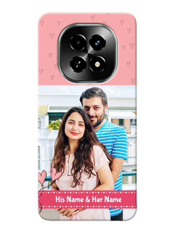 Custom Realme C63 5G Custom Hard Phone Case - Love Design Peach Color