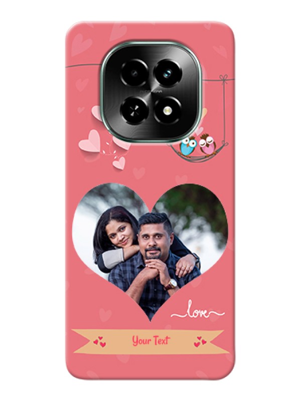 Custom Realme C63 5G Custom Hard Phone Case - Peach Color Love Design