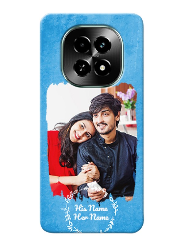 Custom Realme C63 5G Custom Hard Phone Case - Blue Color Vintage Design