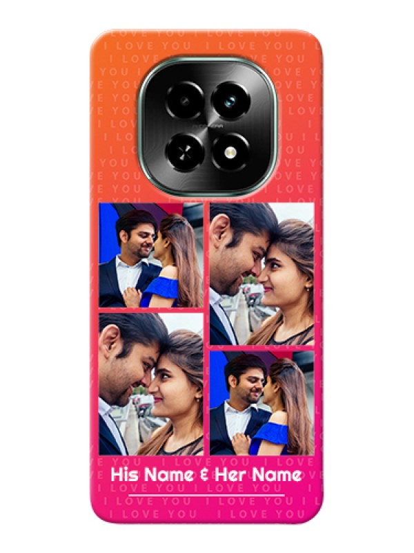 Custom Realme C63 5G Custom Hard Phone Case - I Love You Pink Design