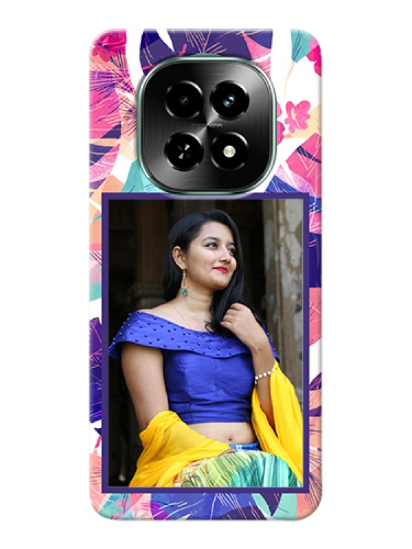 Custom Realme C63 5G Custom Hard Phone Case - Abstract Floral Design