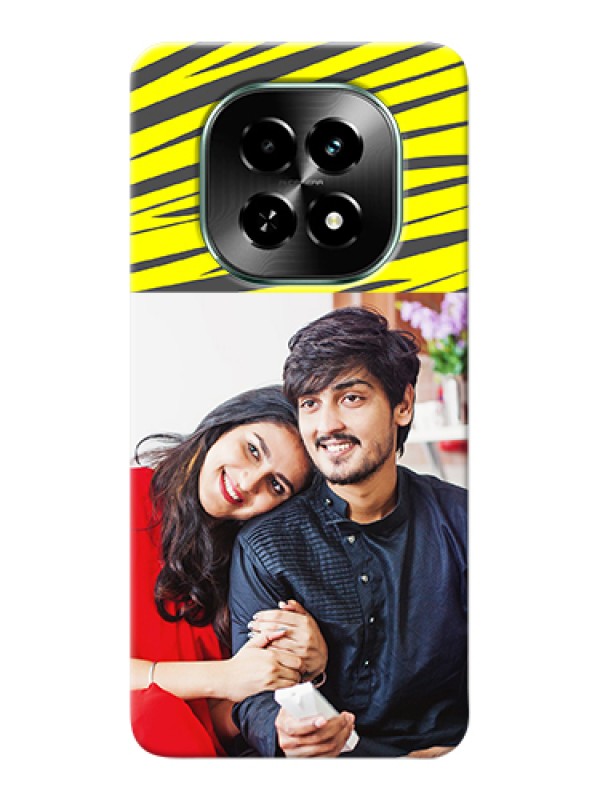 Custom Realme C63 5G Custom Hard Phone Case - Yellow Abstract Design