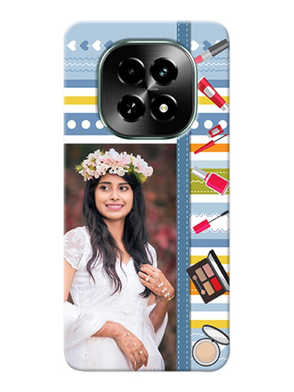 Custom Realme C63 5G Custom Hard Phone Case - Makeup Icons Design