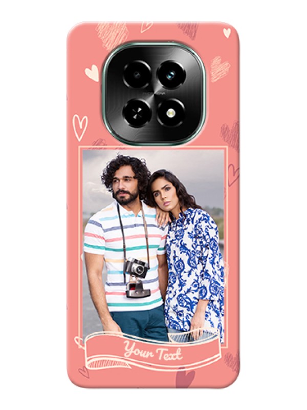 Custom Realme C63 5G Custom Hard Phone Case - Love Doodle Art Design