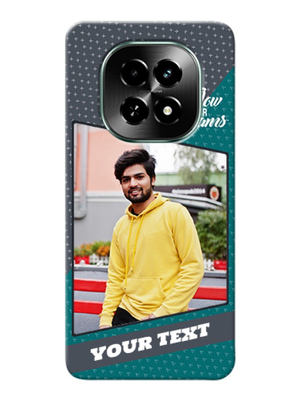 Custom Realme C63 5G Custom Hard Phone Case - Background Pattern Design With Quote