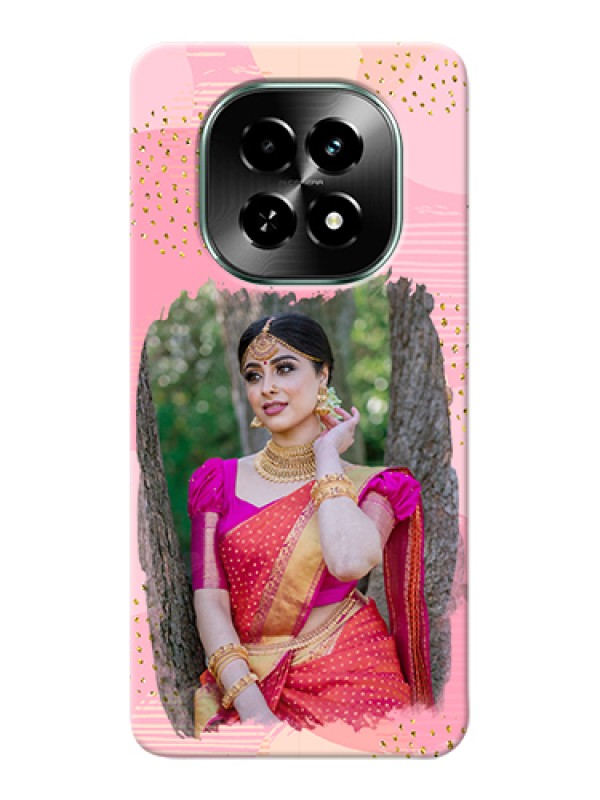 Custom Realme C63 5G Custom Hard Phone Case - Gold Glitter Splash Design