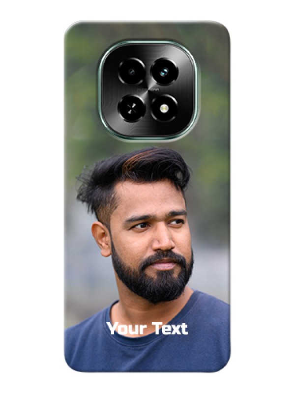 Custom Realme C63 5G Custom Hard Phone Case - Photo With Text Design