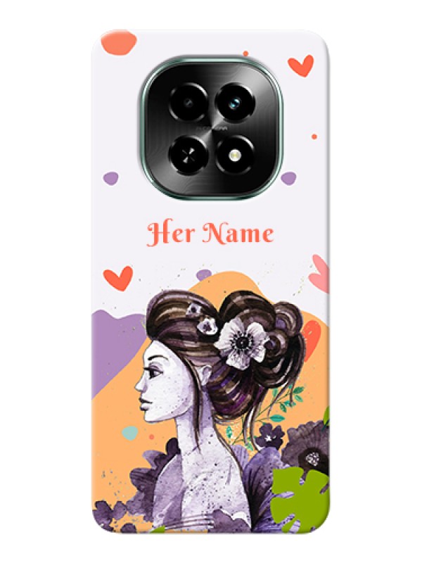 Custom Realme C63 5G Custom Hard Phone Case - Woman And Nature Design