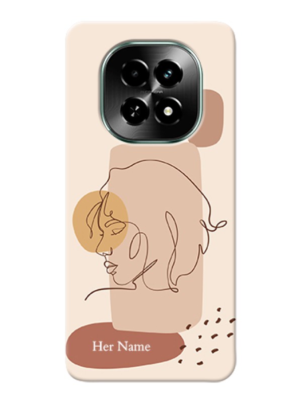 Custom Realme C63 5G Custom Hard Phone Case - Calm Woman Line Art Design