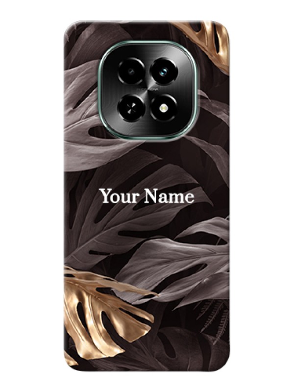 Custom Realme C63 5G Custom Hard Phone Case - Wild Leaves Digital Paint Design