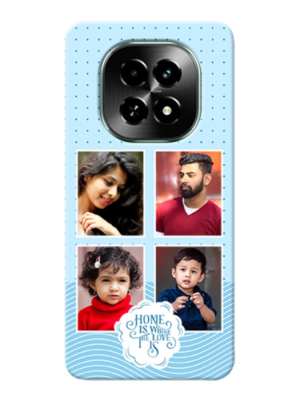 Custom Realme C63 5G Custom Hard Phone Case - Cute Love Quote With 4 Pic Upload Design