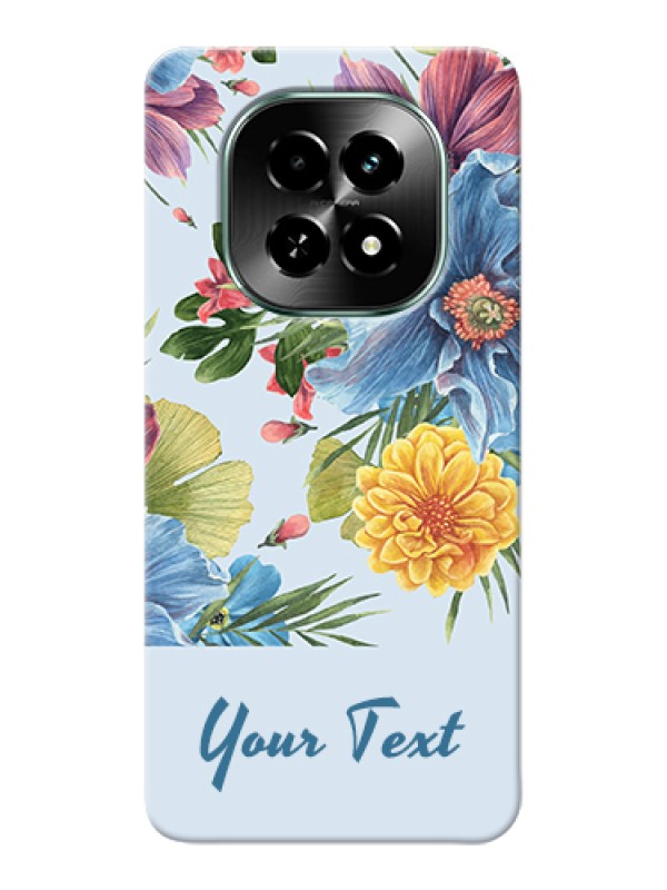 Custom Realme C63 5G Custom Hard Phone Case - Stunning Watercolored Flowers Painting Design