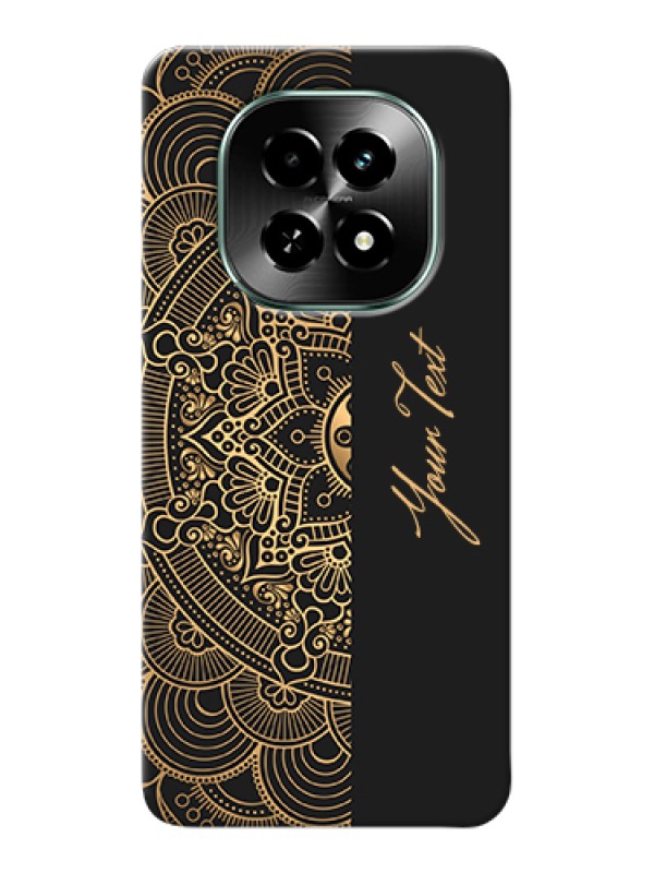 Custom Realme C63 5G Custom Hard Phone Case - Mandala Art With Custom Text Design