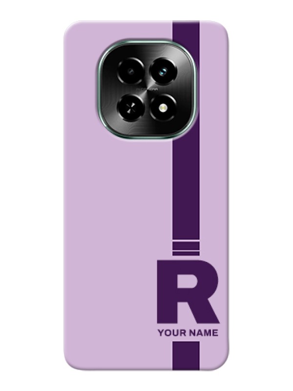 Custom Realme C63 5G Custom Hard Phone Case - Simple Dual Tone Stripe With Name Design