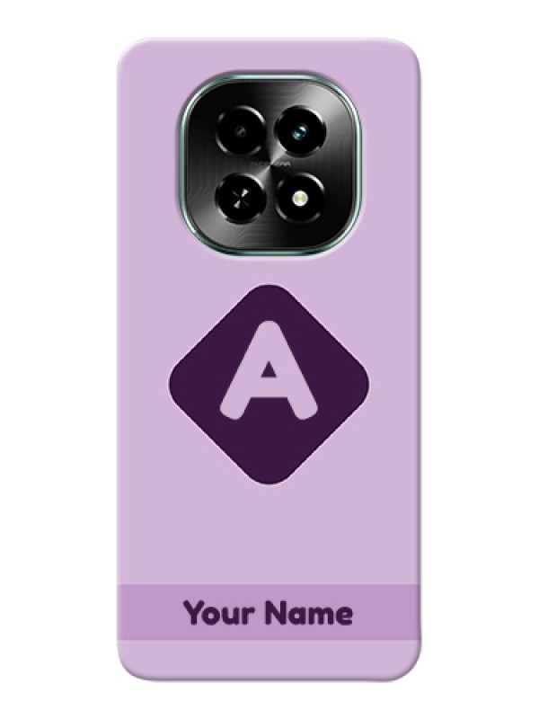 Custom Realme C63 5G Custom Hard Phone Case - Custom Letter In Curved Badge Design