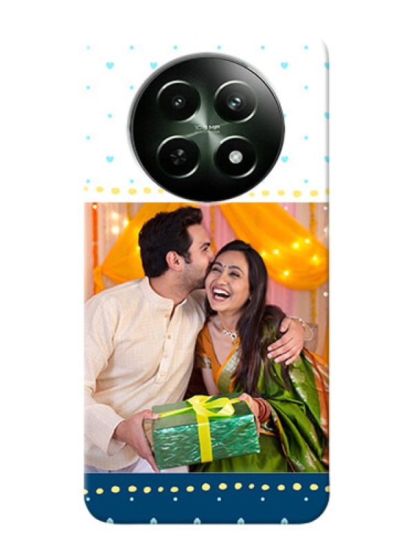 Custom Realme C65 5G Phone Covers: White and Blue Abstract Design