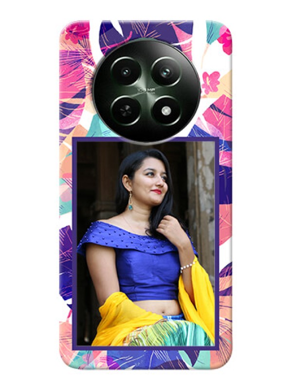 Custom Realme C65 5G Personalised Phone Cases: Abstract Floral Design