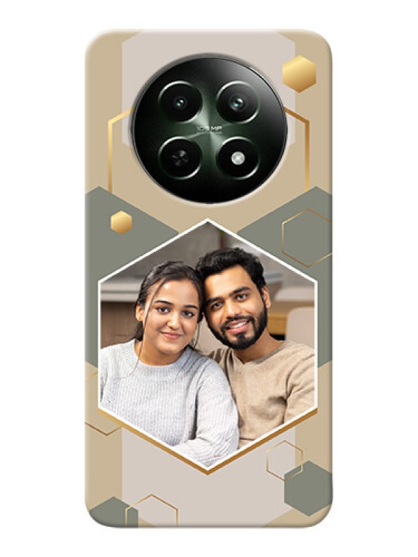 Custom Realme C65 5G Photo Printing on Case with Stylish Hexagon Pattern Design