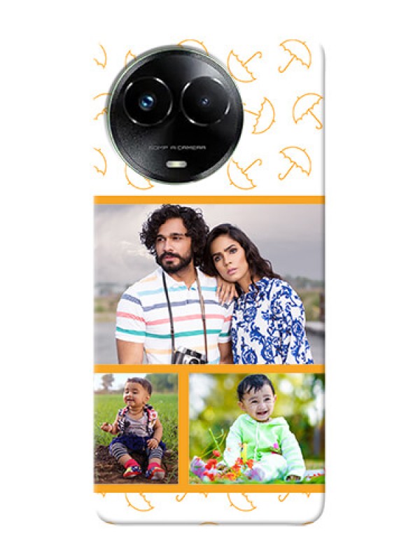 Custom Realme C67 5G Personalised Phone Cases: Yellow Pattern Design