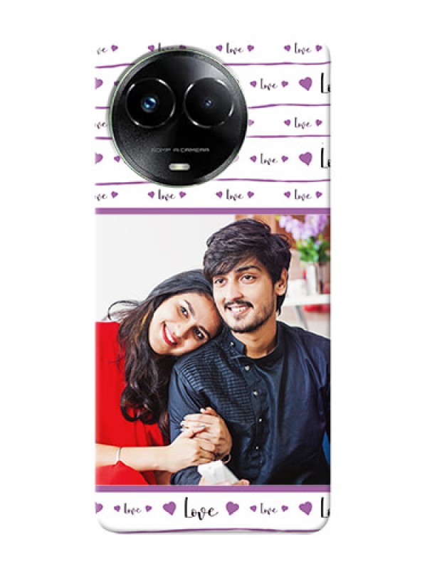 Custom Realme C67 5G Mobile Back Covers: Couples Heart Design