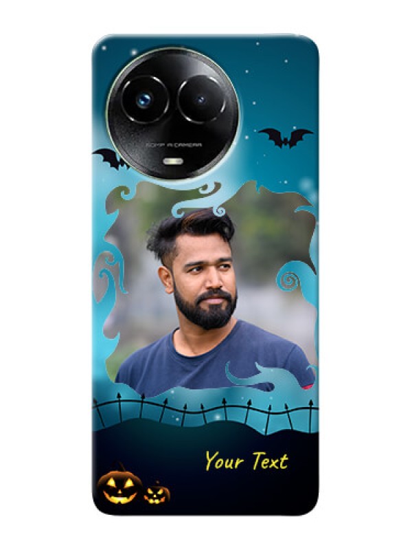 Custom Realme C67 5G Personalised Phone Cases: Halloween frame design