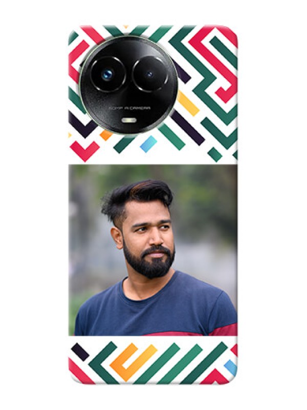 Custom Realme C67 5G Personalized Phone Case with Colorful Maze Pattern Design