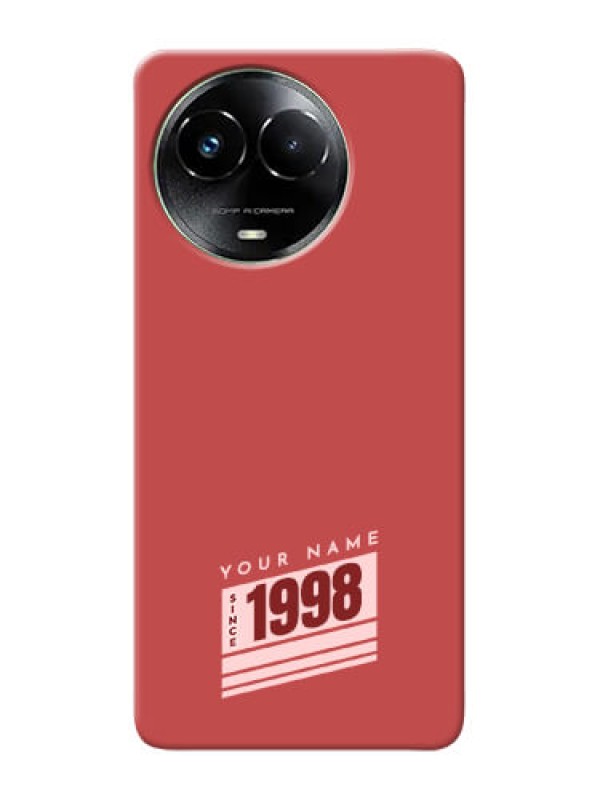 Custom Realme C67 5G Custom Phone Case with Red custom year of birth Design