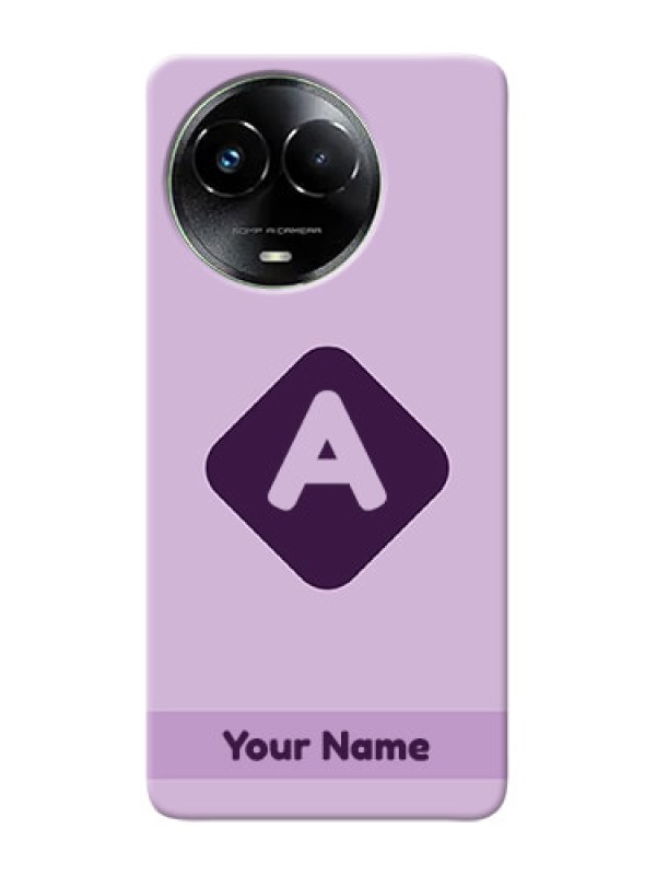 Custom Realme C67 5G Custom Mobile Case with Custom Letter in curved badge Design