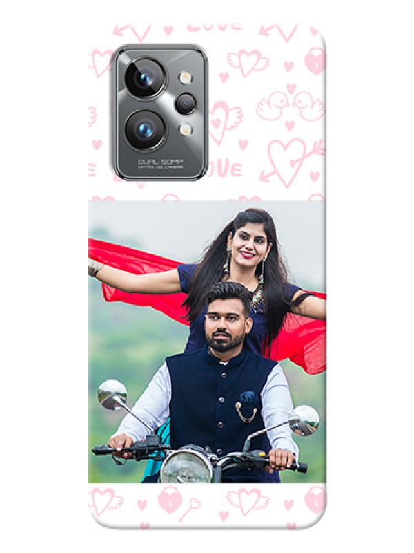 Custom Realme GT 2 Pro 5G personalized phone covers: Pink Flying Heart Design