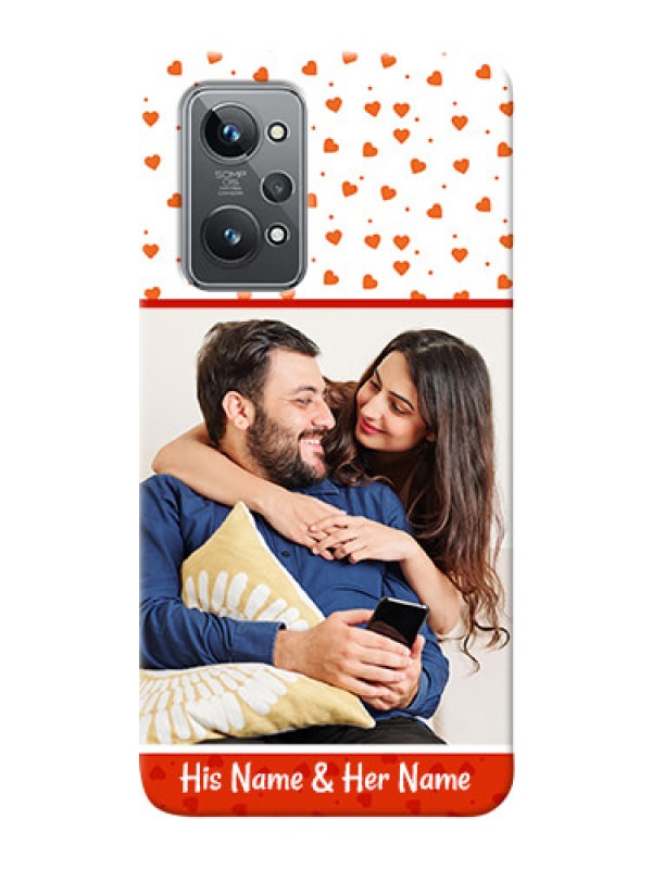 Custom Realme GT 2 Phone Back Covers: Orange Love Symbol Design