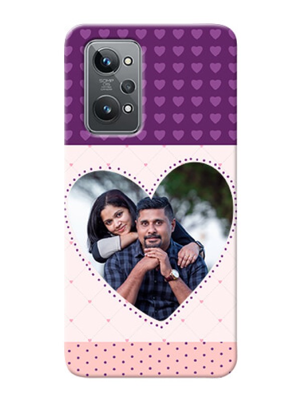 Custom Realme GT 2 Mobile Back Covers: Violet Love Dots Design