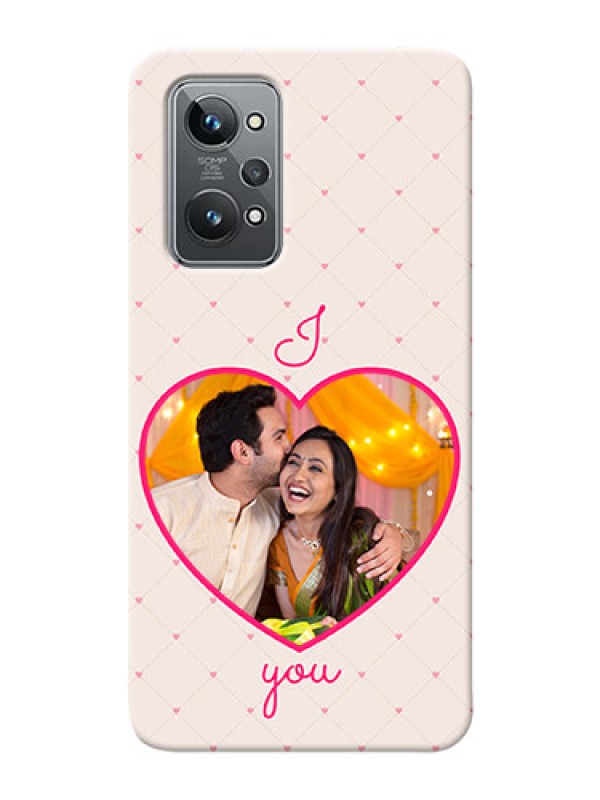 Custom Realme GT 2 Personalized Mobile Covers: Heart Shape Design