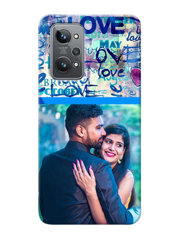 Custom Realme GT 2 Mobile Covers Online: Colorful Love Design