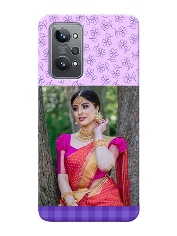 Custom Realme GT 2 Mobile Cases: Purple Floral Design