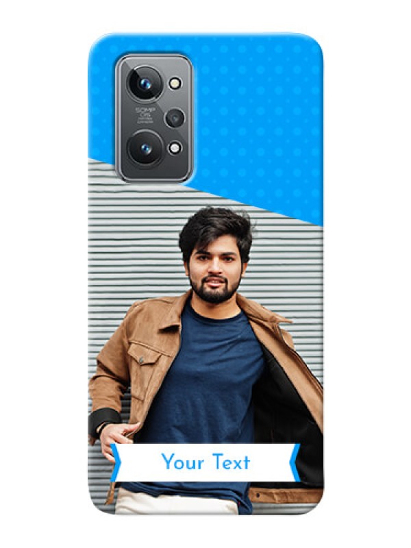 Custom Realme GT 2 Personalized Mobile Covers: Simple Blue Color Dotted Design