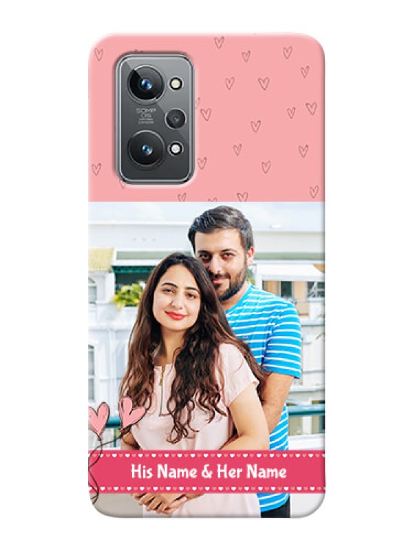 Custom Realme GT 2 phone back covers: Love Design Peach Color