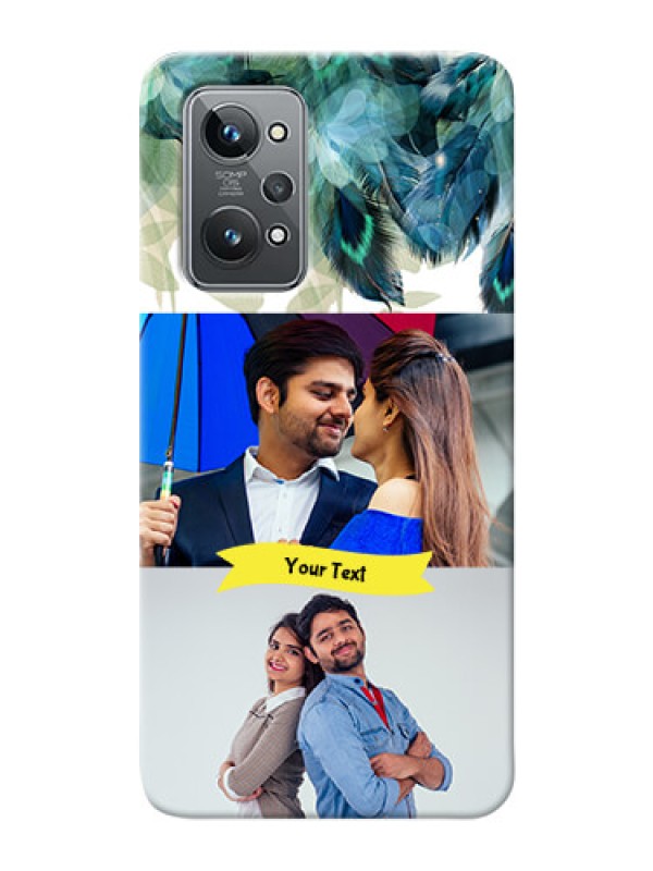 Custom Realme GT 2 Phone Cases: Image with Boho Peacock Feather Design