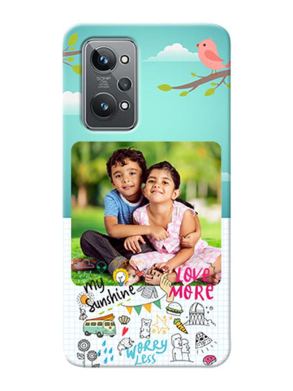 Custom Realme GT 2 phone cases online: Doodle love Design